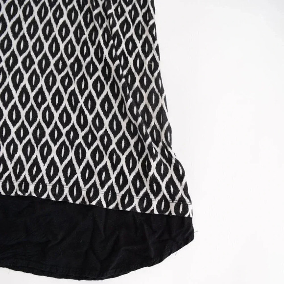 Anne Klein Small Tunic Dress Top  Black & White Diamond Pattern Woman's Small - Picture 5 of 9